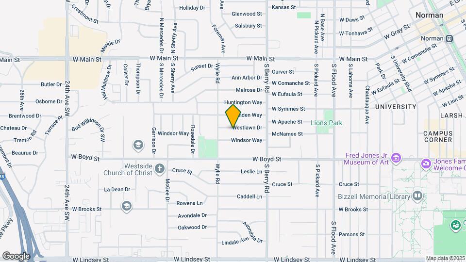 1222 Westlawn Dr Map and Location Details