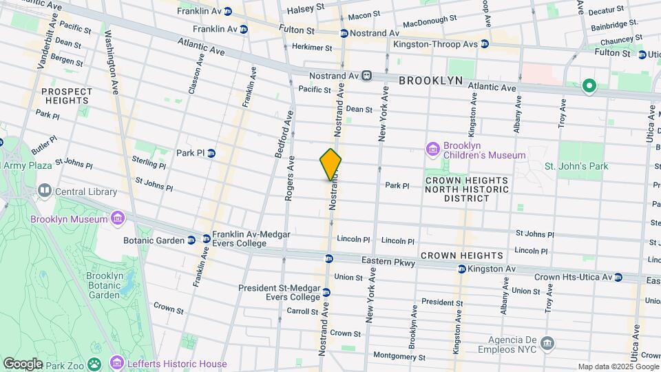744 Nostrand Ave Map and Location Details
