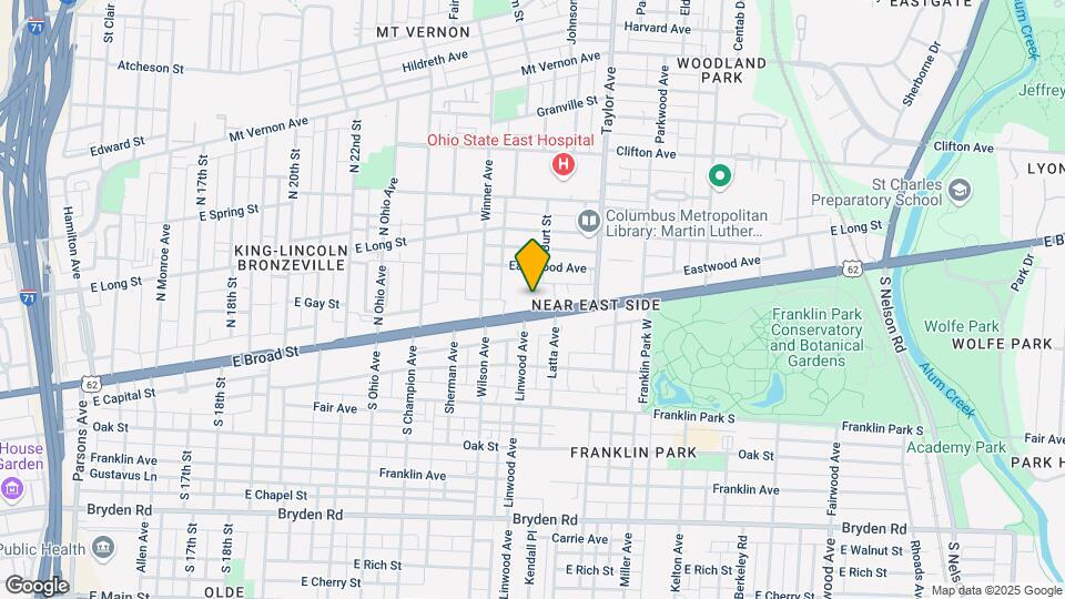 1374 E Broad St Map and Location Details