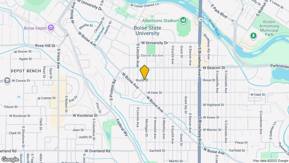 1601 Rossi St Map and Location Details