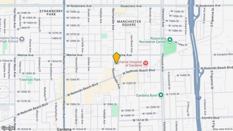 15224 Normandie Ave-Unit -2 Map and Location Details