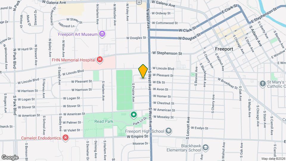 822 W Elk St Map and Location Details