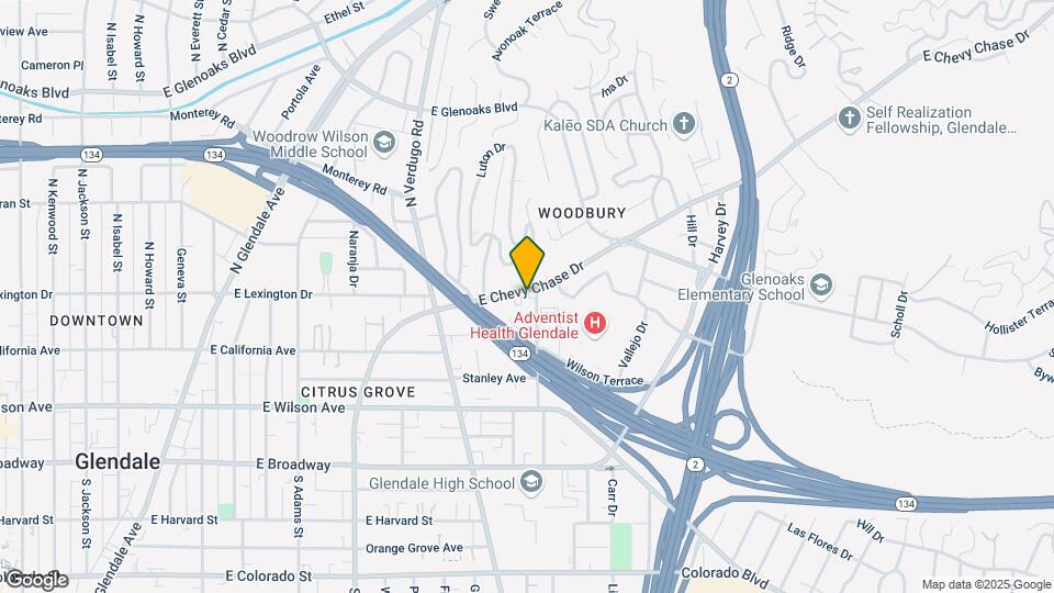 1480 E Chevy Chase Dr Map and Location Details