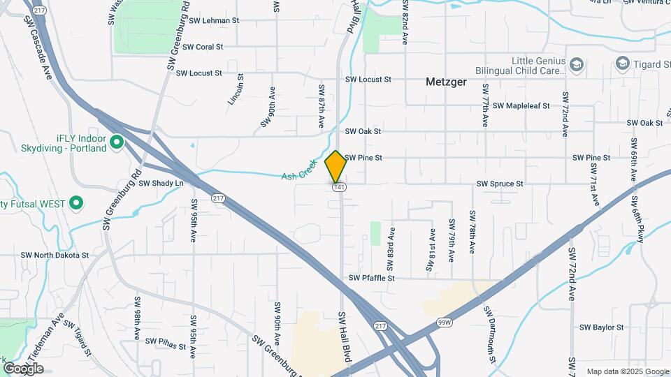 10825 SW Hall Blvd Map and Location Details