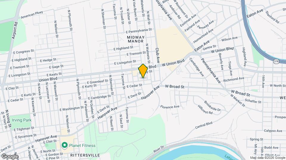 858 N Van Buren St Map and Location Details