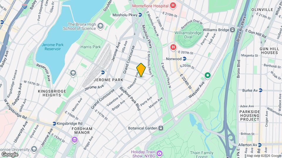 254 E 202nd St, Unit G Mapa y Detalles de la Ubicación