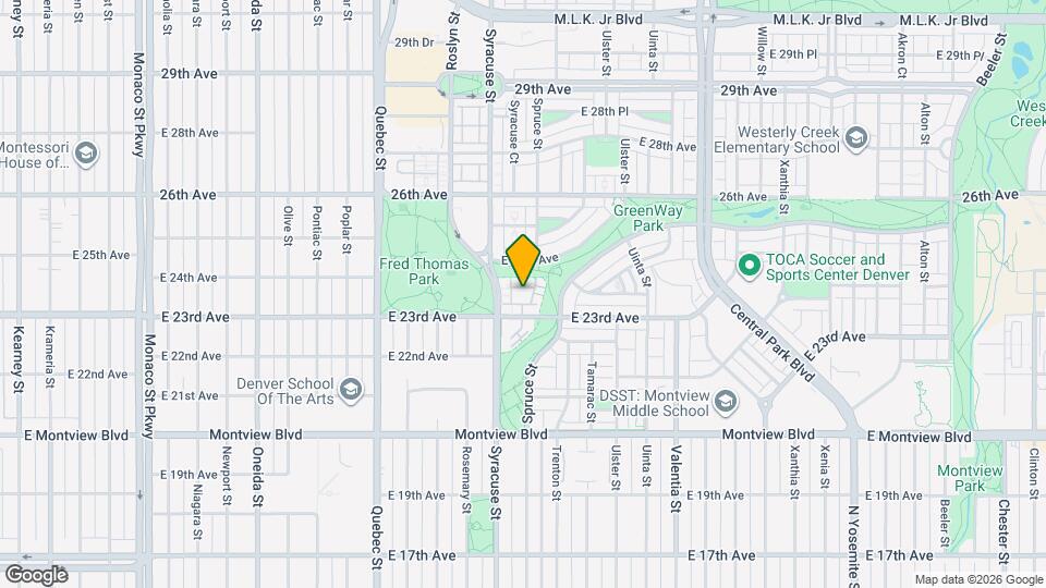 7777 E 23rd Ave Map and Location Details