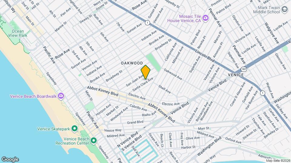 637 Santa Clara Ave Map and Location Details