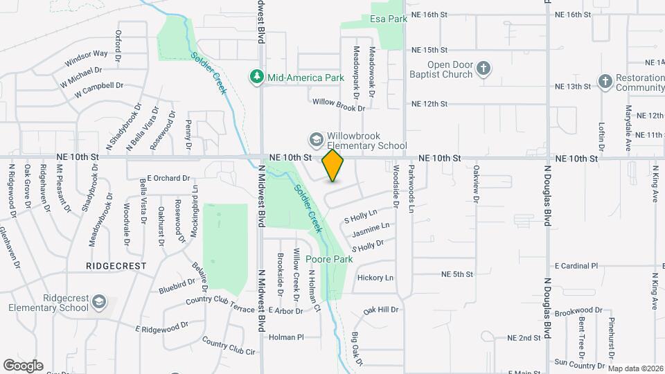 937 N Locust Ln Map and Location Details