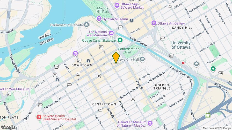 161 Laurier Ave W Map and Location Details