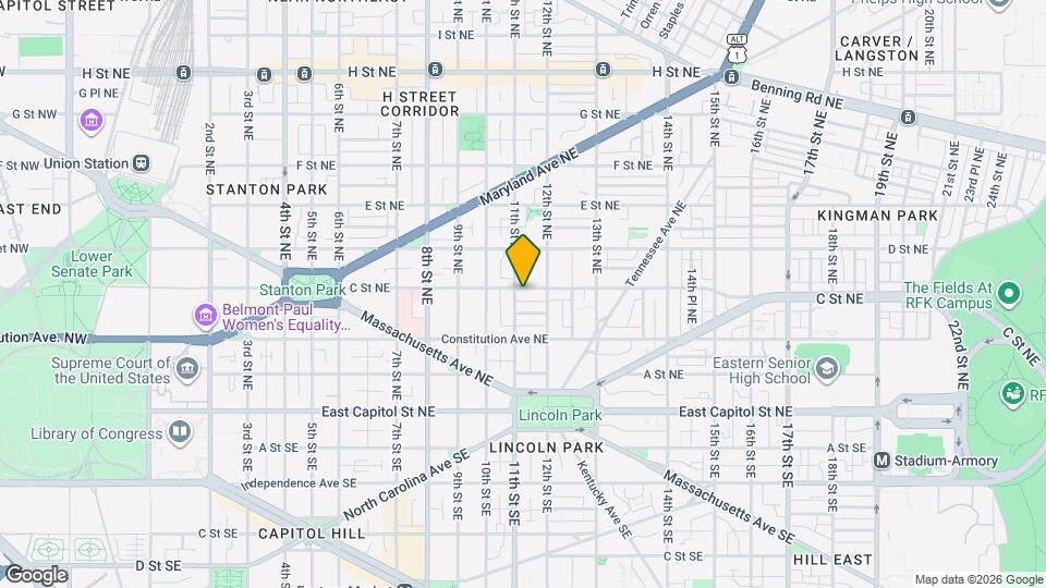 1105 C St NE Map and Location Details