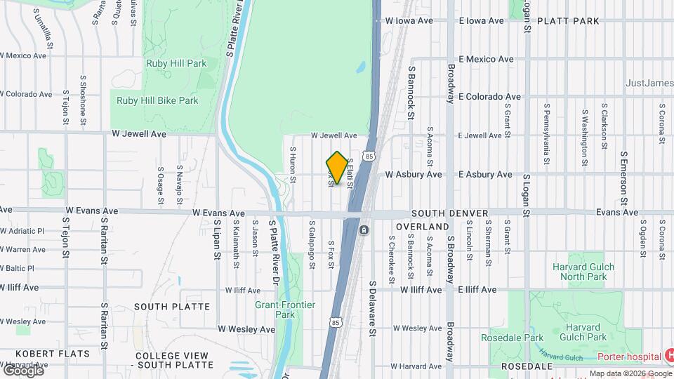 2040 S Fox St Map and Location Details