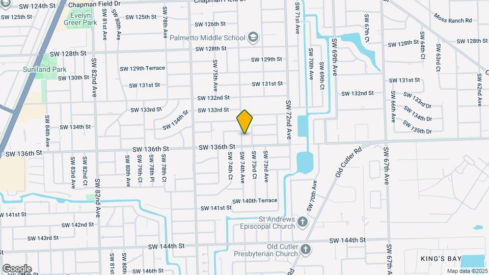 13555 SW 74th Ave Map and Location Details