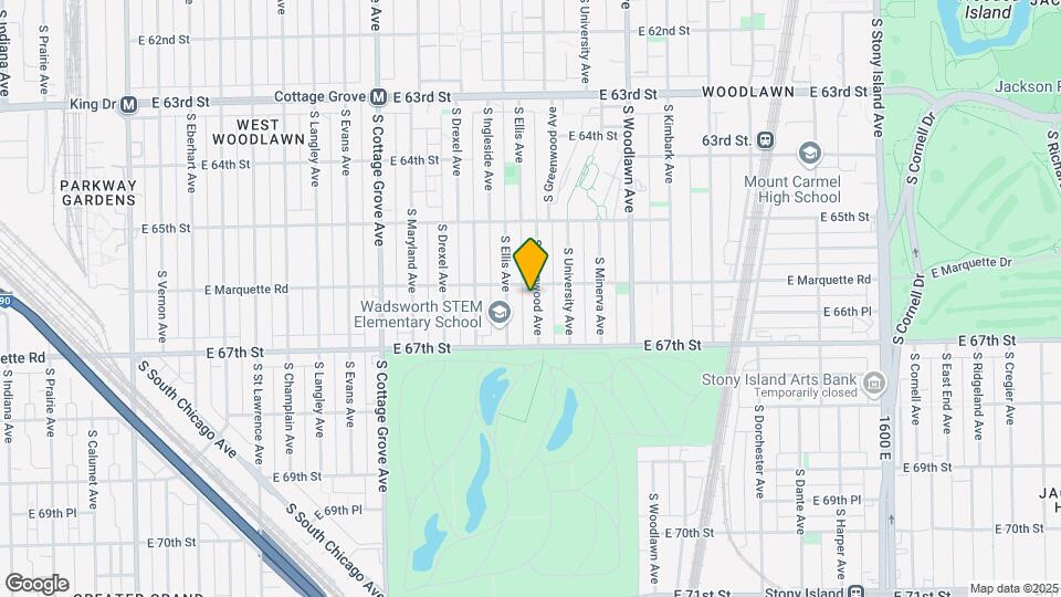 6612 S Greenwood Ave Mapa y Detalles de la Ubicación