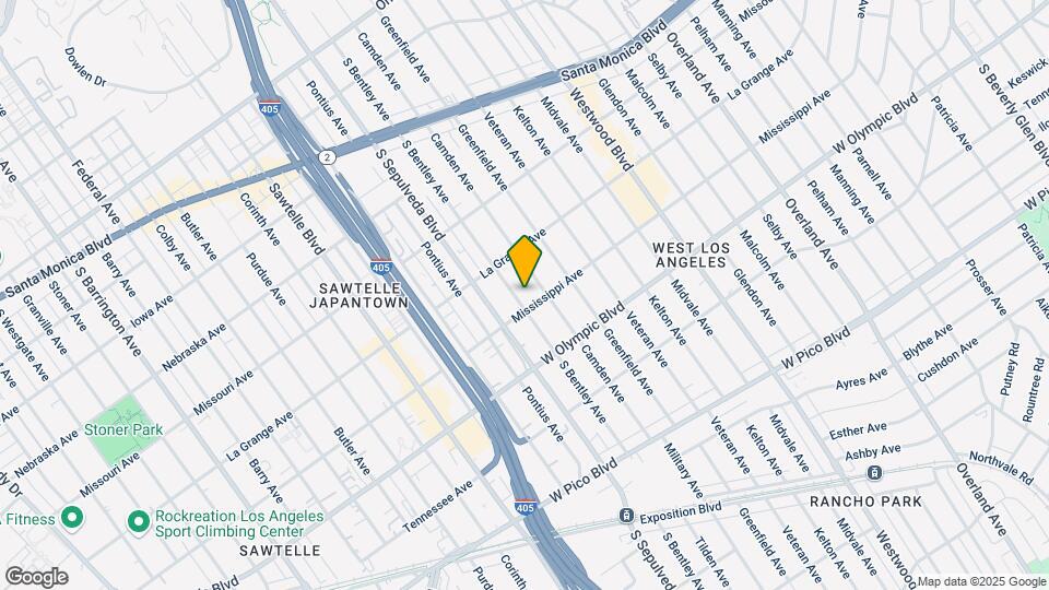 2038 S Bentley Ave Map and Location Details