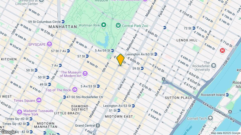 40 E 58th Map and Location Details