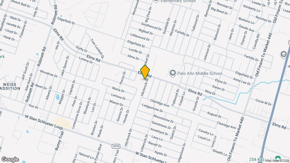 3807 Hitchrock Dr Map and Location Details