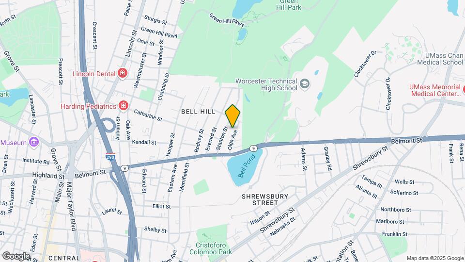 43 Olga Ave, Unit Worcestert U Mass near Mapa y Detalles de la Ubicación