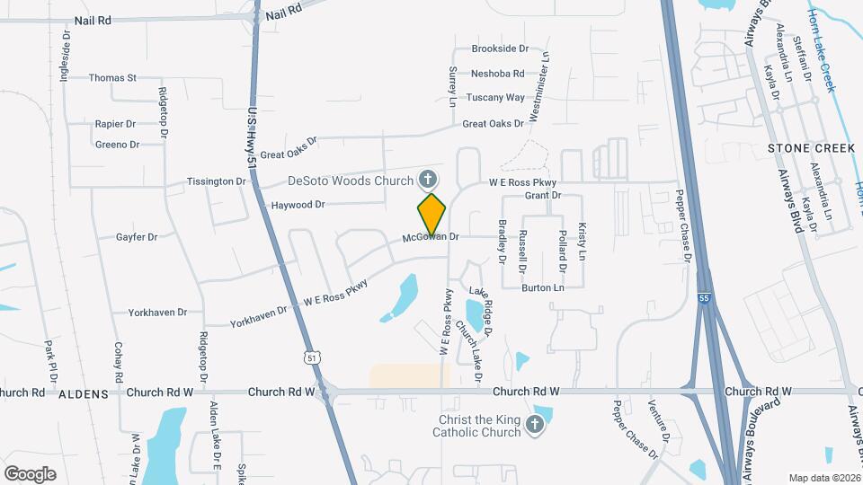 1045 McGowan Dr Map and Location Details