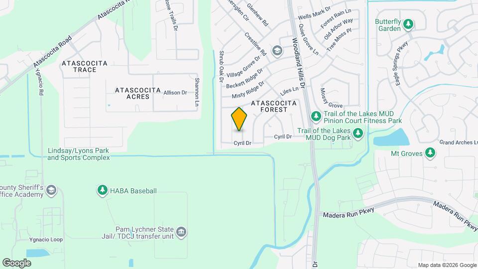 16619 Capewood Dr Map and Location Details