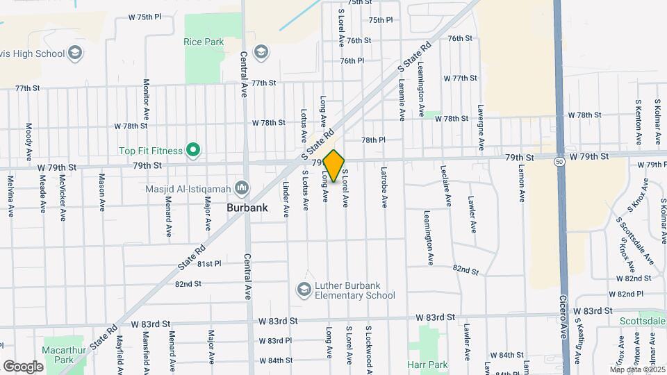 7933 Long Ave Mapa y Detalles de la Ubicación