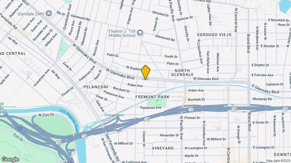 664 W Glenoaks Blvd, Unit RA Map and Location Details