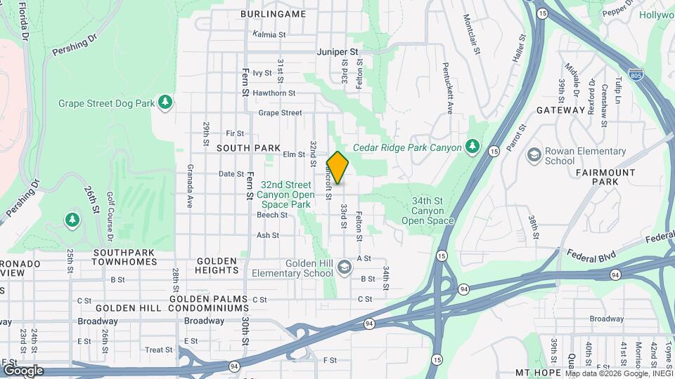 3268 Cedar St, Unit Front Mapa y Detalles de la Ubicación