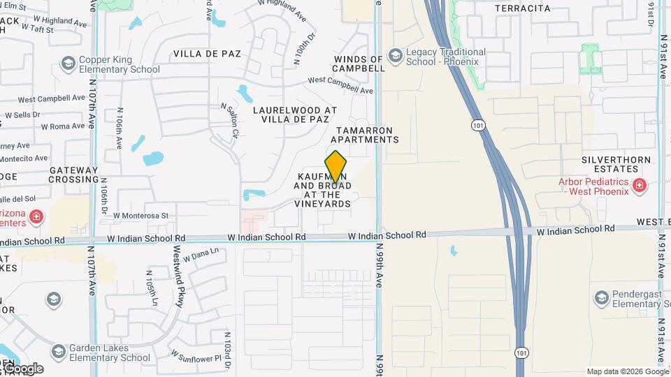 9954 W Monterosa Ave Map and Location Details