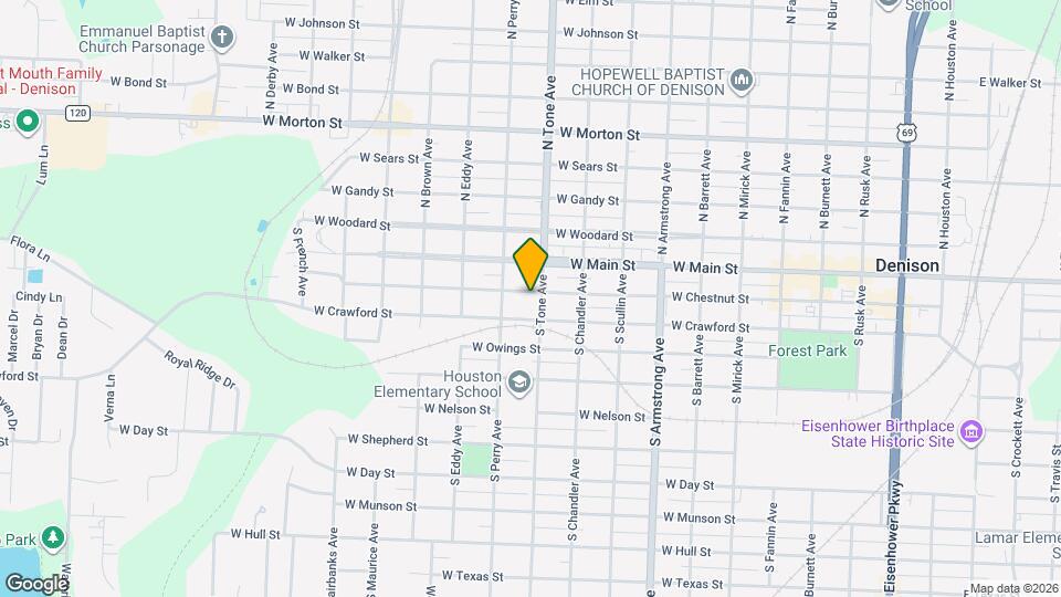 1106 W Chestnut St Map and Location Details