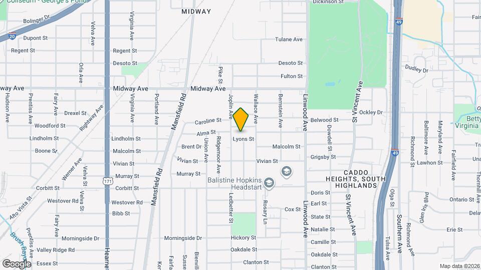 1838 Lyons St Map and Location Details