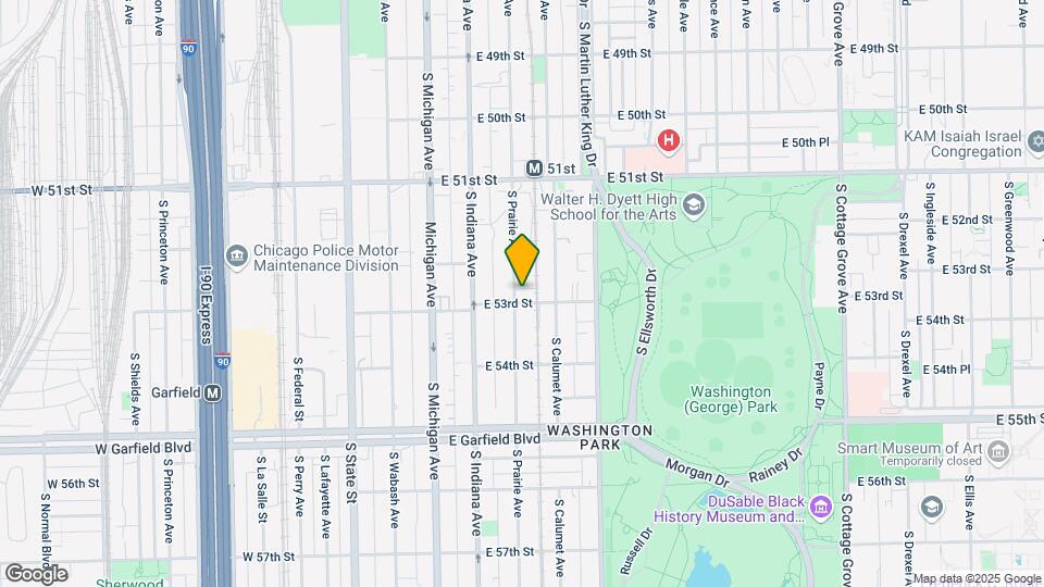 5253 S Prairie Ave Map and Location Details