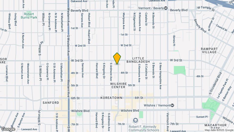 327 Normandie Ave Map and Location Details