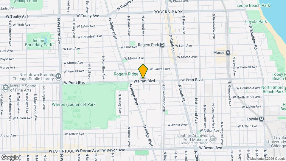 1904 W Pratt Blvd Map and Location Details