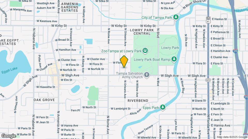 6914 N Orleans Ave Map and Location Details
