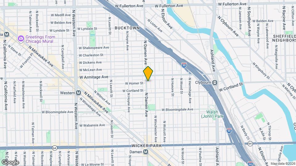 1935 N Damen Ave Map and Location Details
