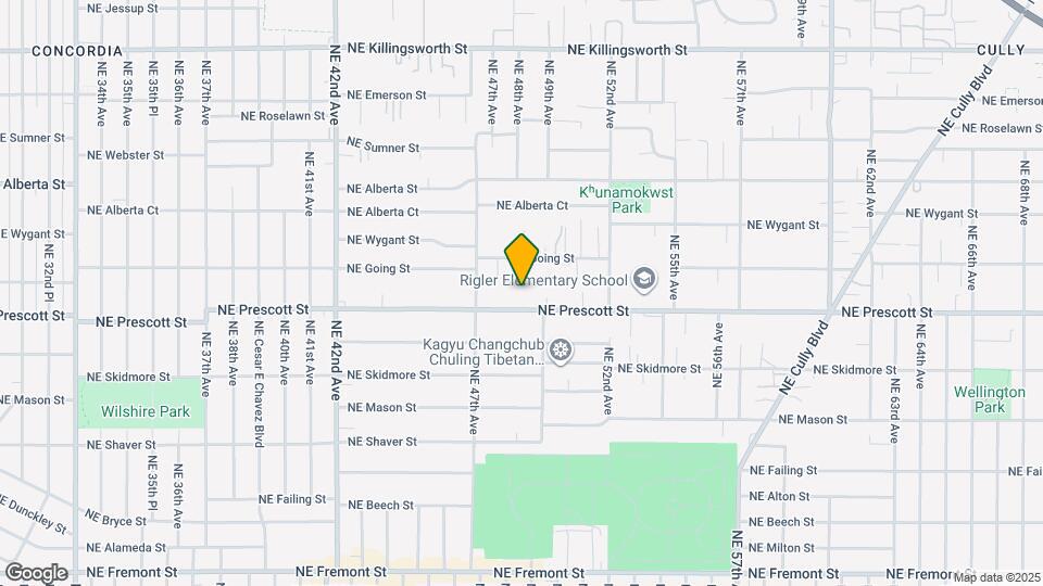 4821 NE Prescott St Map and Location Details