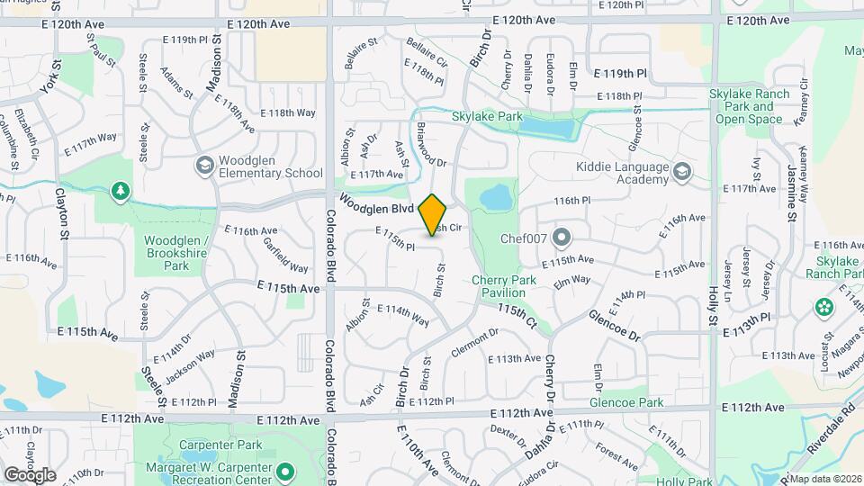 4431 E 115th Pl, Unit EL06-201 Map and Location Details