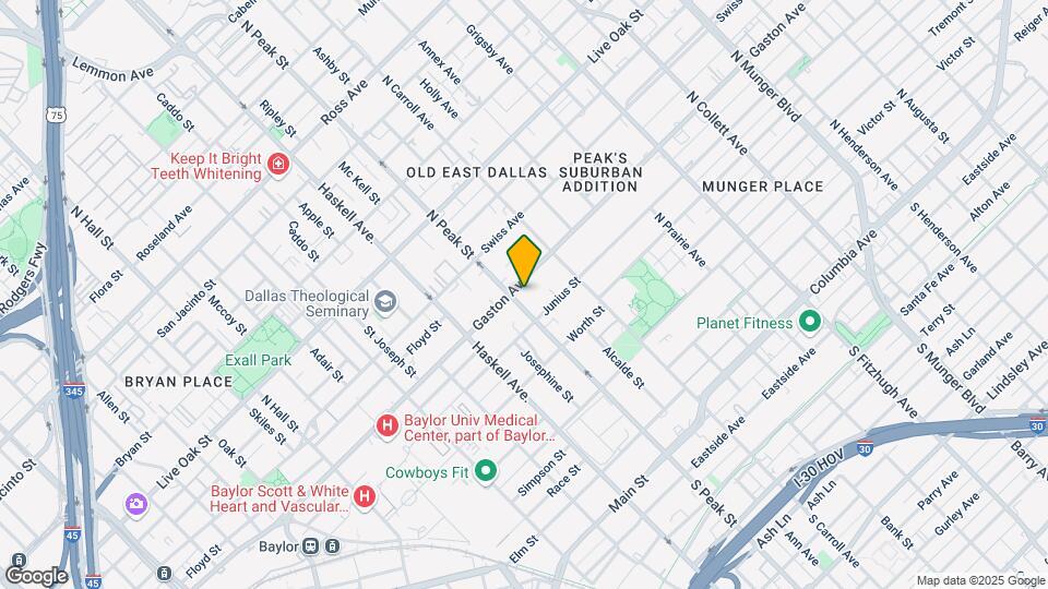 4306 Gaston Ave Map and Location Details