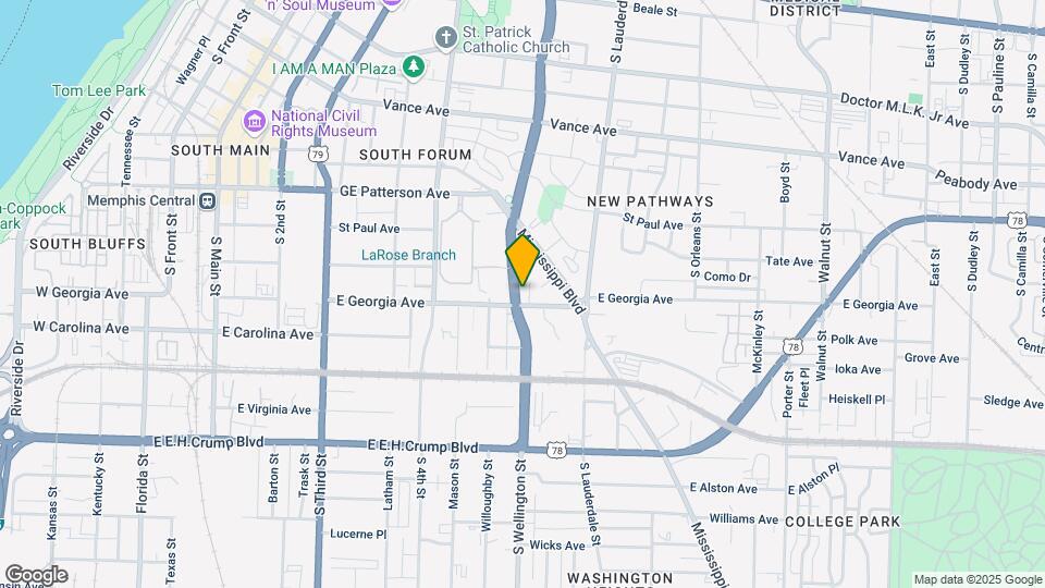 650 Danny Thomas Blvd Mapa y Detalles de la Ubicación
