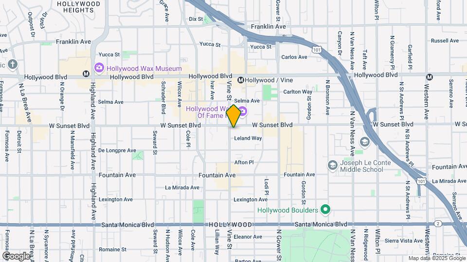 1480 Vine St Map and Location Details