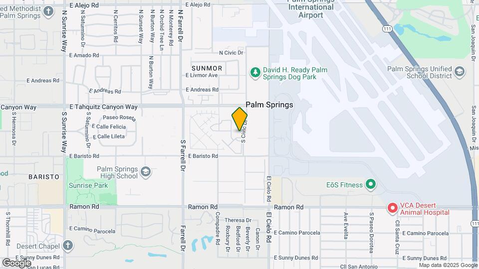 287 S Civic Dr Map and Location Details