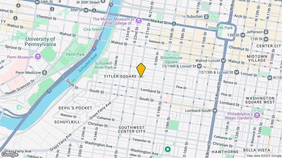 333 S 21st St, Unit 4F Map and Location Details