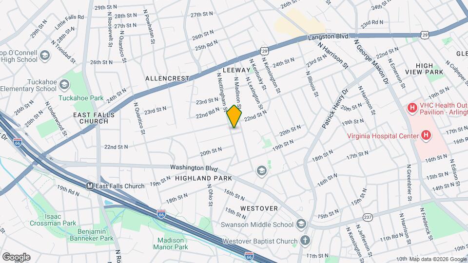 2101 N Nottingham St Map and Location Details