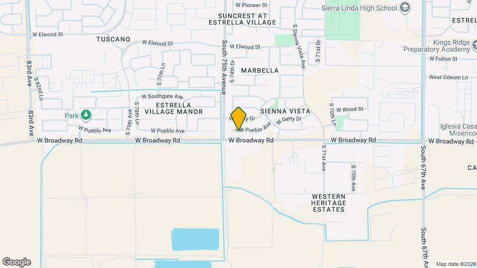 7423 W Pueblo Ave Map and Location Details