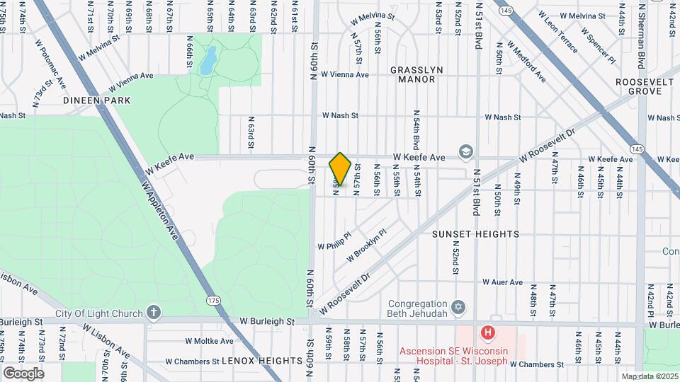 3406 N 58th St, Unit Grasslyn Manor Map and Location Details