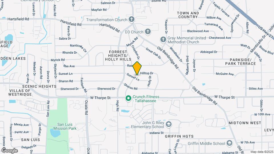 1512 Sunset Ln Map and Location Details