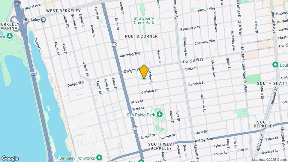 1219 Parker St Map and Location Details
