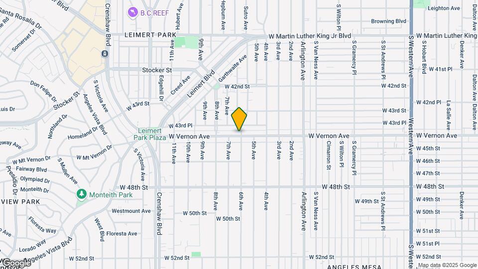 2801 W Vernon Ave Mapa y Detalles de la Ubicación