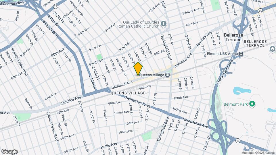 215-13 Jamaica Ave Map and Location Details