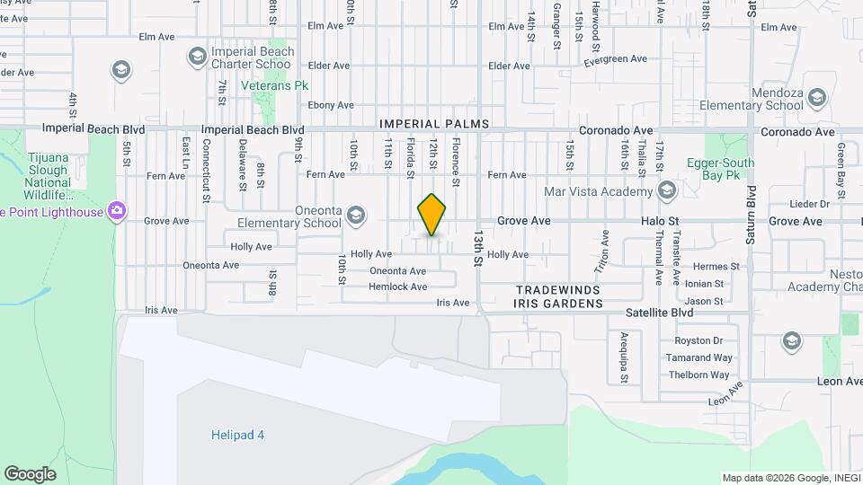 1182 Holly Ave Map and Location Details